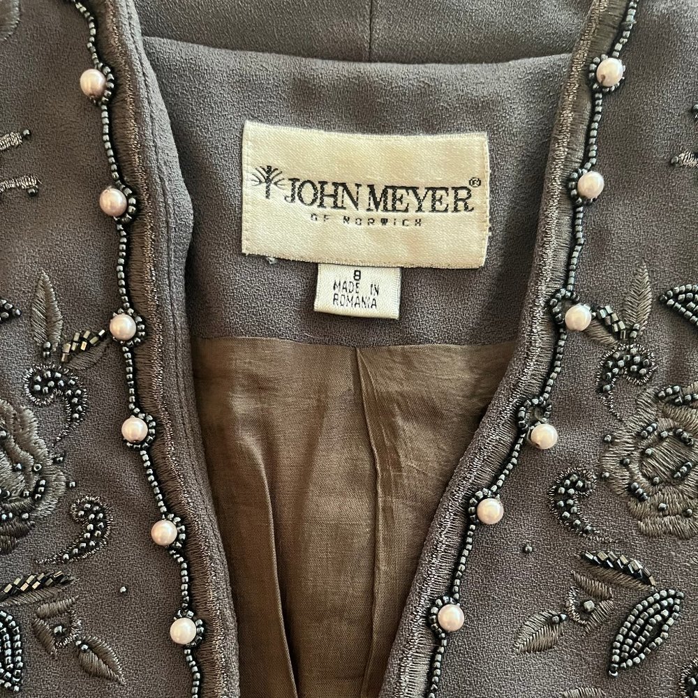 Vintage John Meyer of Norwich Beaded Jacket / Blazer Size 8 - Picture 6 of 9